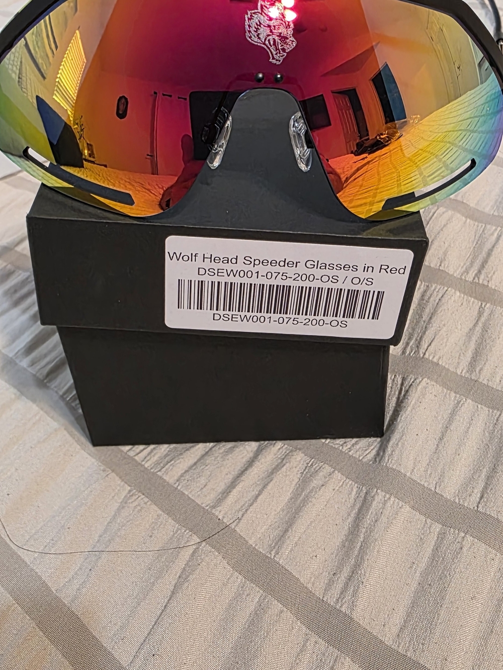 Darc Sport Wolf Head Speeder Glasses RED Limited Edition Unisex New In Box